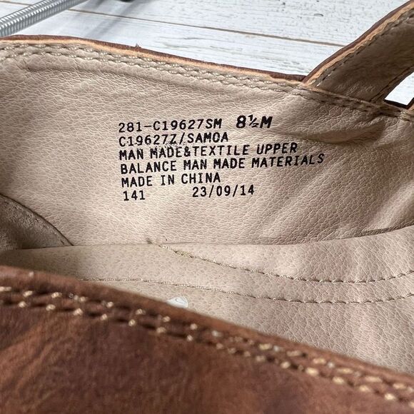 White Mountain Cliffs Samoa‎ Women's Tan Leather Slip On Flats Shoes Size 8.5 M - Picture 9 of 9